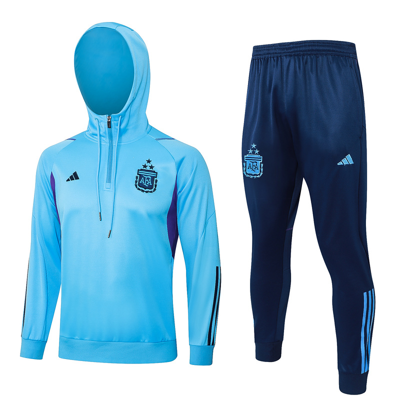 AAA Quality Argentina 23/24 Hoodie Tracksuit - Sky Blue